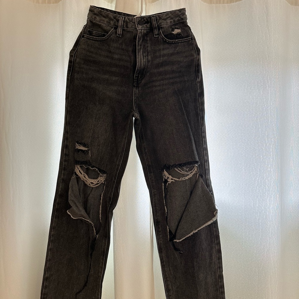 Distressed Black Jeans for Women